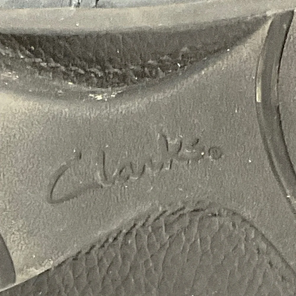 CLARKS Nikki Star Q Womens Ankle Boots Booties Navy Blue Leather Crinkle 68740 6